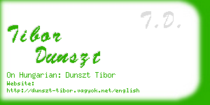 tibor dunszt business card